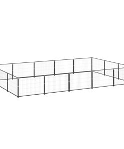 Kavez za pse crni 15 m² čelični