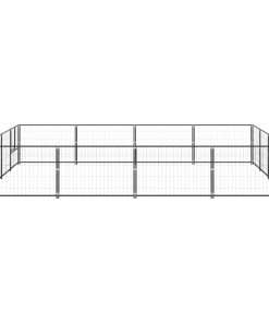 Kavez za pse crni 16 m² čelični