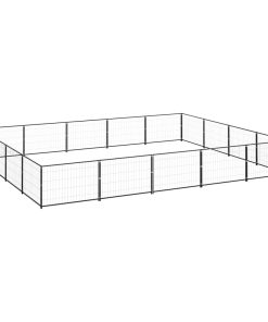 Kavez za pse crni 20 m² čelični