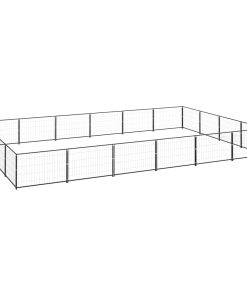 Kavez za pse crni 24 m² čelični