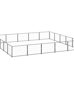 Kavez za pse crni 25 m² čelični