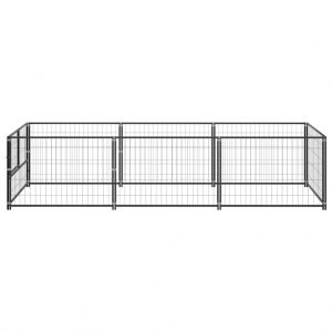 Kavez za pse crni 3 m² čelični