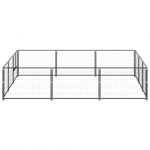 Kavez za pse crni 9 m² čelični