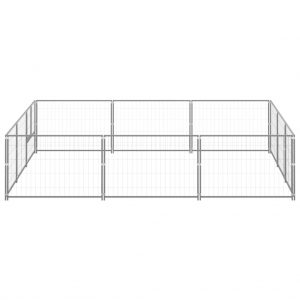 Kavez za pse srebrni 9 m² čelični