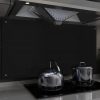 Kuhinjska zaštita od prskanja crna 120 x 60 cm kaljeno staklo