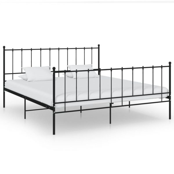 Okvir za krevet crni metalni 200 x 200 cm
