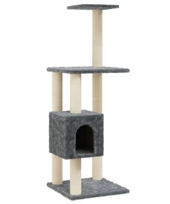Penjalica za mačke sa stupovima za grebanje tamnosiva 104 cm