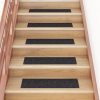 Samoljepljivi otirači za stepenice 15 kom 76 x 20 cm crni
