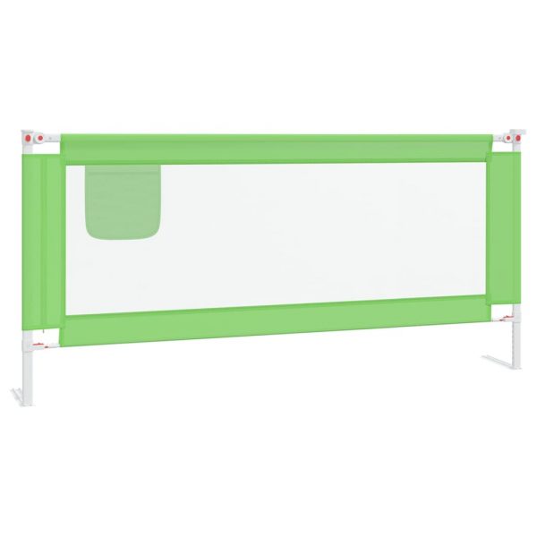 Sigurnosna ograda za dječji krevet zelena 200 x 25 cm tkanina