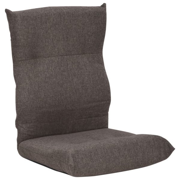 Sklopiva podna stolica od tkanine smeđe-siva