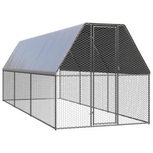 Vanjski kavez za kokoši 2 x 6 x 2 m od pocinčanog čelika
