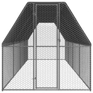 Vanjski kavez za kokoši 2 x 8 x 2 m od pocinčanog čelika
