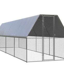 Vanjski kavez za kokoši 2 x 8 x 2 m od pocinčanog čelika