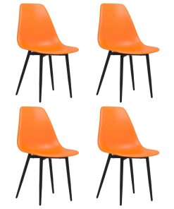 Blagovaonske stolice 4 kom narančaste PP