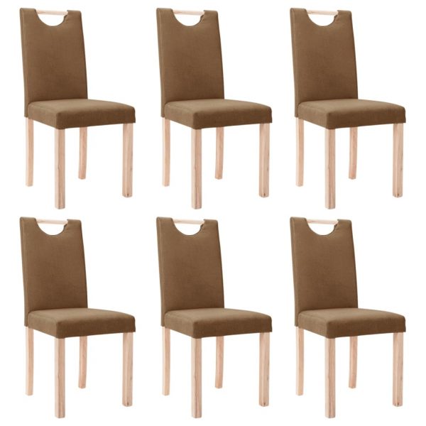 Blagovaonske stolice od tkanine 6 kom smeđe