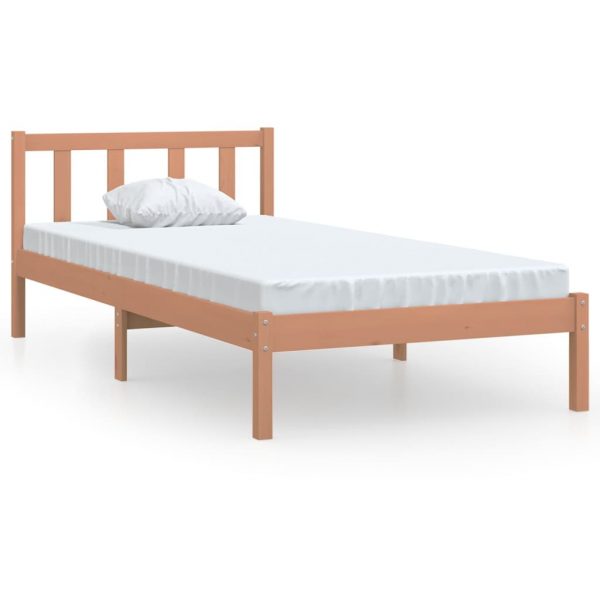 Okvir za krevet boja meda od borovine 75x190cm UK jednokrevetni