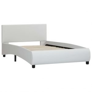 Okvir za krevet od umjetne kože bijeli 100 x 200 cm