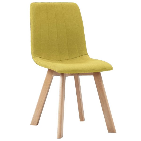 Blagovaonske stolice od tkanine 2 kom žute