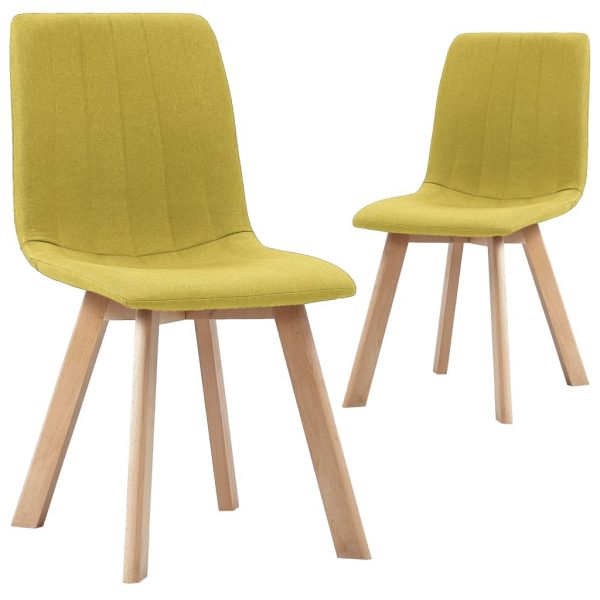 Blagovaonske stolice od tkanine 2 kom žute
