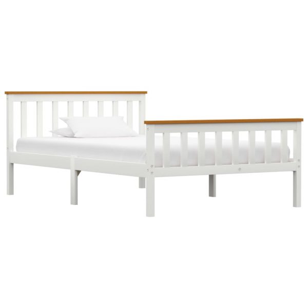 Okvir za krevet s 2 ladice bijeli 120x200 cm masivna borovina
