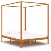 Okvir za krevet s baldahinom i 2 ladice 160 x 200 cm borovina