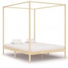 Okvir za krevet s baldahinom i 4 ladice 160 x 200 cm borovina