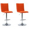 Barske stolice od umjetne kože 2 kom narančaste