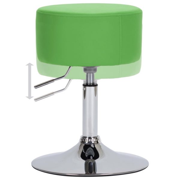 Barski stolac od umjetne kože zeleni