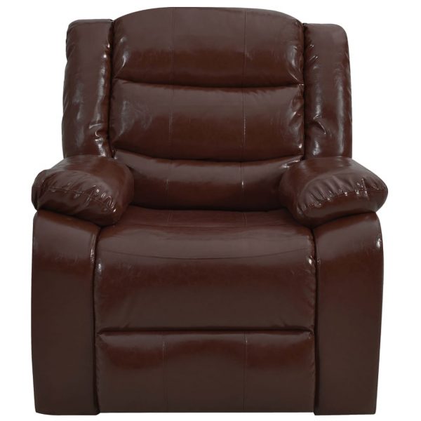 Masažna fotelja od umjetne kože smeđa