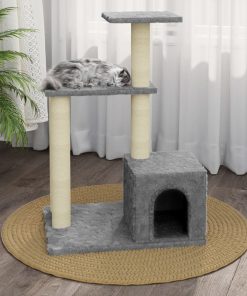 Penjalica za mačke sa stupovima za grebanje svjetlosiva 71 cm