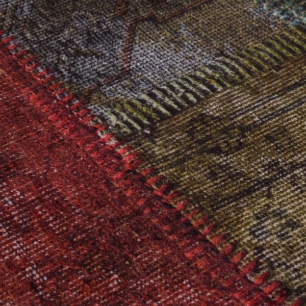 Perivi tepih s patchworkom φ 120 cm raznobojni protuklizni
