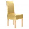 Ravne navlake za stolice 6 kom rastezljive zlatne