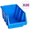 Složive kutije za pohranu 20 kom plave plastične