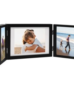 Trodijelni okvir za fotografije crni 28 x 18 cm + 2x (13x18 cm)