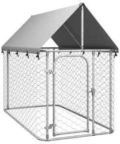 Vanjski kavez za pse s krovom 200 x 100 x 150 cm