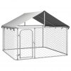 Vanjski kavez za pse s krovom 200 x 200 x 150 cm