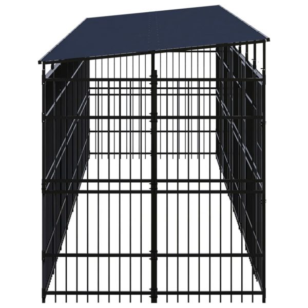 Vanjski kavez za pse s krovom čelični 14