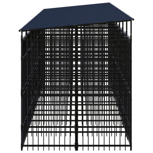 Vanjski kavez za pse s krovom čelični 14