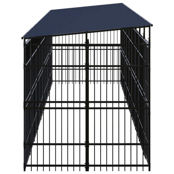Vanjski kavez za pse s krovom čelični 16
