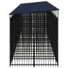 Vanjski kavez za pse s krovom čelični 18
