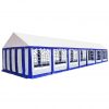 Vrtni šator od PVC-a 6 x 14 m plavo-bijeli