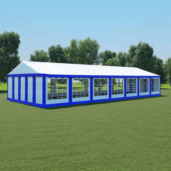Vrtni šator od PVC-a 6 x 14 m plavo-bijeli