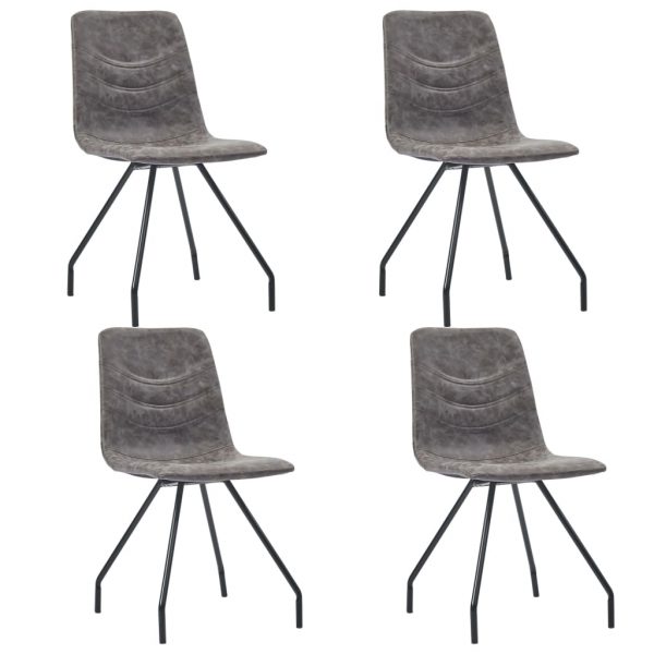Blagovaonske stolice od umjetne kože 4 kom tamnosmeđe