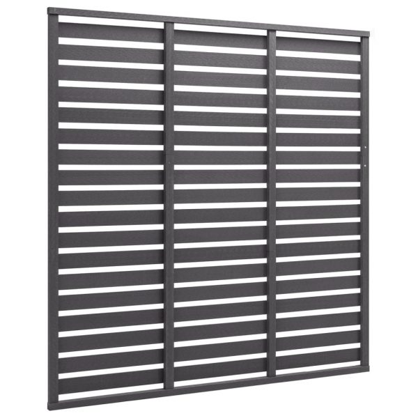 Panel za ogradu WPC 180 x 180 cm sivi