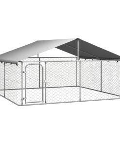 Vanjski kavez za pse s krovom 300 x 300 x 150 cm