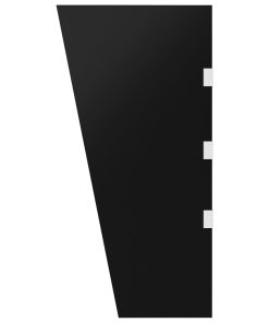 Bočna ploča za nadstrešnicu vrata crna 50x100 cm kaljeno staklo