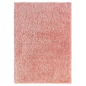 Čupavi tepih s visokim vlaknima ružičasti 120 x 170 cm 50 mm