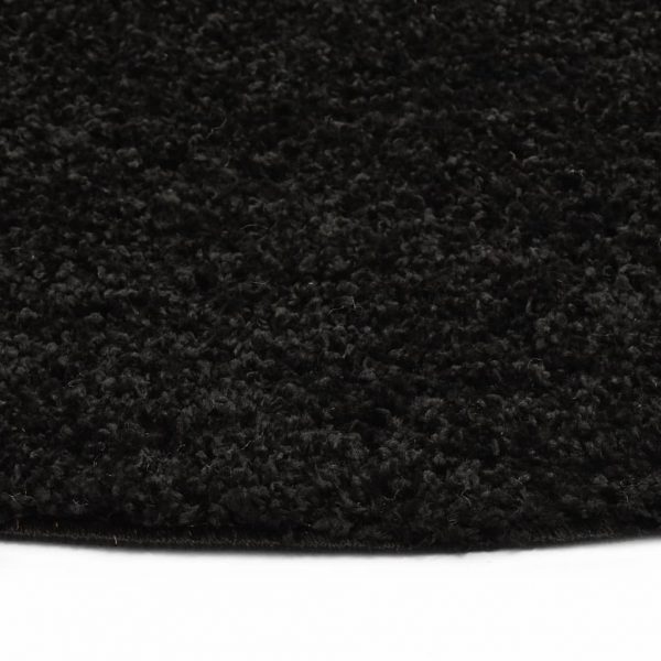Čupavi ukrasni tepih 120 cm crni