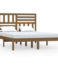 Okvir za krevet masivna borovina boja meda 150x200 cm 5FT King