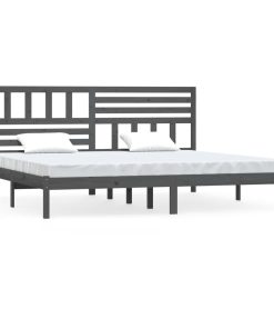 Okvir za krevet od borovine sivi 180 x 200 cm 6FT Super King